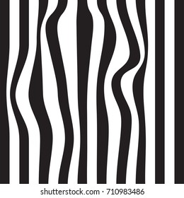 Striped abstract background. black and white zebra print. Vector seamless illustration. eps10