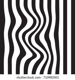Striped abstract background. black and white zebra print. Vector seamless illustration. eps10