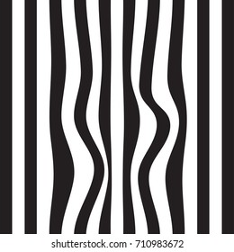 Striped abstract background. black and white zebra print. Vector seamless illustration. eps10