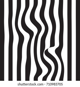 Striped abstract background. black and white zebra print. Vector seamless illustration. eps10