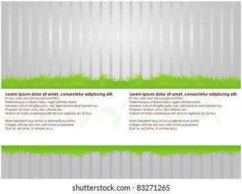 Striped abstract background with it located on green grass vegetation