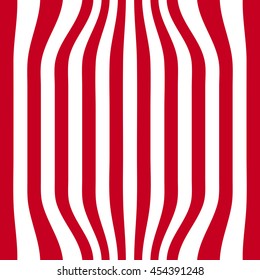 Striped abstract background. red and white zebra print. Vector illustration. eps10
