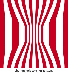 Striped abstract background. red and white zebra print. Vector illustration. eps10