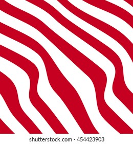 Striped abstract background. red and white zebra print. Vector illustration. eps10.
