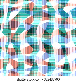 Striped abstract background in retro colors. Vector background