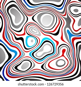 Striped abstract background.  Varicolored zebra print. Vector illustration.