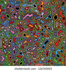 Striped abstract background.  Varicolored zebra print. Vector illustration.