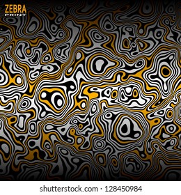 Striped abstract background.  Varicolored zebra print. Vector illustration.
