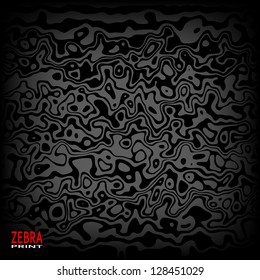 Striped abstract background. Varicolored zebra print. Vector illustration.