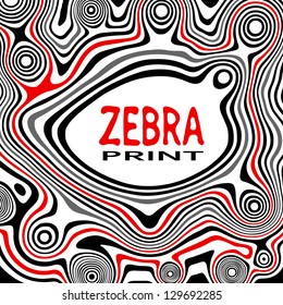 Striped abstract background.  Varicolored zebra print. Vector illustration.
