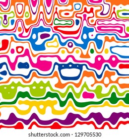 Striped abstract background.  Varicolored zebra print. Vector illustration.