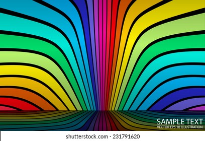 Striped abstract background vector illustration - Vector abstract background colorful illustration