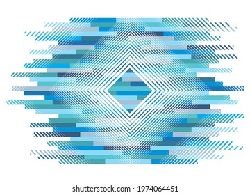 Striped abstract blue vector background for web design, print, outdoor advertising