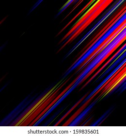 Striped abstract design on dark background. Vector illustration.