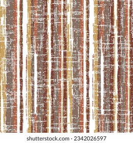 Fondo de textura irregular abstracto a rayas. Patrón otoñal sin soldadura Abstreact vertical sobre el efecto de las tiras delgadas, negrita, azul, blanco, franjas rojas, lino 