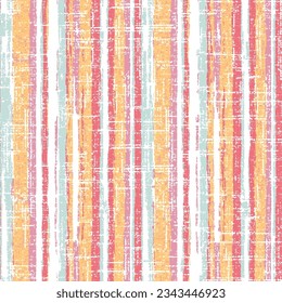 Striped abstract irregular textured background. Seamless spring pattern Abstreact vertical on thin, bold stripes blue, white, red stripes, linen textures effect 