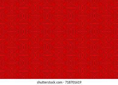 Striped abstract vector pattern  - red