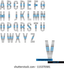 Striped alphabet