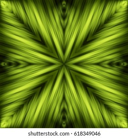 Striped Angular Background of Light Green Colors. Texture of Symmetric Intersecting Lines from Center.