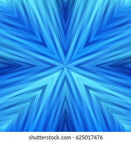 Striped Angular Blue Background. Gradient Texture of Symmetric Intersecting Lines from Center.