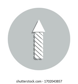 striped arrow badge icon. Simple glyph, flat vector of web icons for ui and ux, website or mobile application