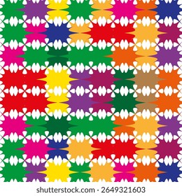 Striped arrow bands. Rainbow pointing rows. Seamless pattern Vector. Festive stripe trail.