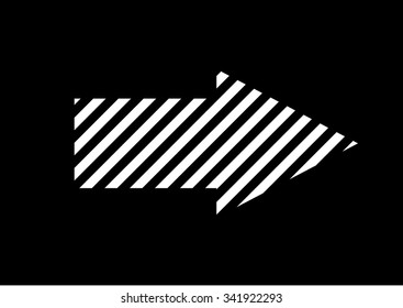 striped arrow. Arrow line Background . Abstract Arrow Geometrical Background . Modern Geometrical Arrow Design Template .