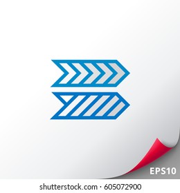 Striped Arrows Vector Icon