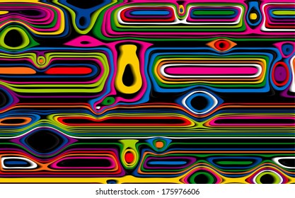 Striped background.  Abstract texture of wood or water surface. It is possible to use as a Camouflage. Varicolored  Zebra print. Vector illustration.