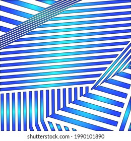  striped background with azure and blue gradient.stripes located at different angles. 
