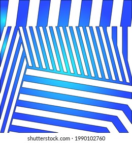 striped background with azure and blue gradient.stripes located at different angles. 