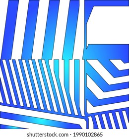 striped background with azure and blue gradient.stripes located at different angles. 
