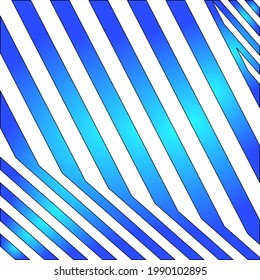  striped background with azure and blue gradient.stripes located at different angles. 