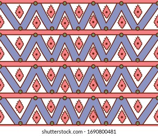 striped background design, Boho style bohemic rustic decoration vintage fashion art ornament and drawn theme Vector illustration
