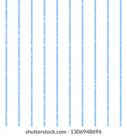 Striped background. Striped design. Seamless vector pattern with blue vertical thin stripes on a white background, for the hoop, surface, packaging, postcards. Abstract illustration, textured.