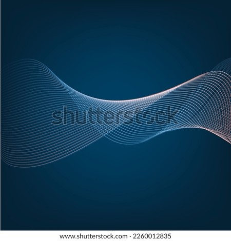 striped background with glowing wave. Shiny moving lines design element. purple blue gradient flowing wave lines. Futuristic technology