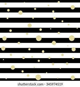 striped background and gold polka dot