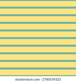 Fondo rayado con Horizontales rayas rectas de color azul claro y amarillo. Patrón continuo y repetitivo. Ilustración vectorial editable.