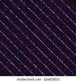 Striped Background of Light Dots for Site, Web, Website, App, Program. Effect of Shimmering Flying Particles.