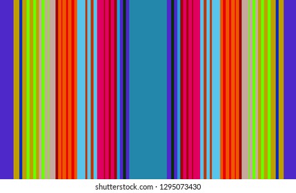 Striped Background, Mexican Sarape, Multicolor Lines