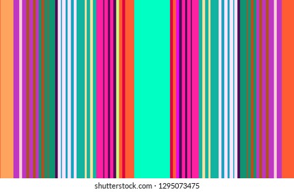 Striped Background, Mexican Sarape, Multicolor Lines