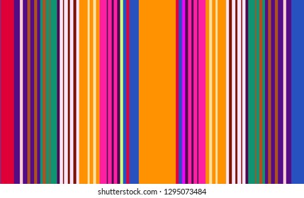Striped Background, Mexican Sarape, Multicolor Lines
