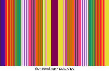 Striped Background, Mexican Sarape, Multicolor Lines