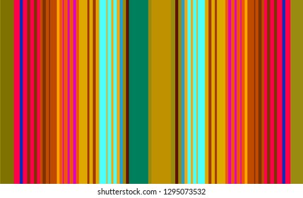Striped Background, Mexican Sarape, Multicolor Lines