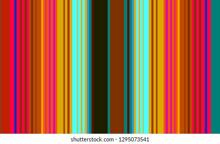 Striped Background, Mexican Sarape, Multicolor Lines