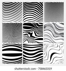 Striped background or pattern. Horizontal and diagonal lines texture. Vector illustration