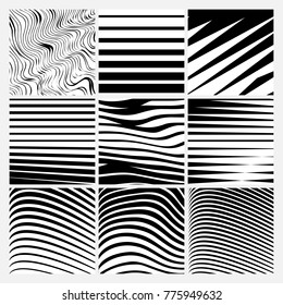 Striped background or pattern. Horizontal and diagonal lines texture. Vector illustration