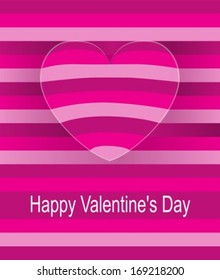 striped background in pink tones with surround heart 