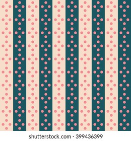 striped background and polka dot