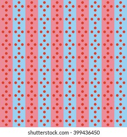 striped background and polka dot